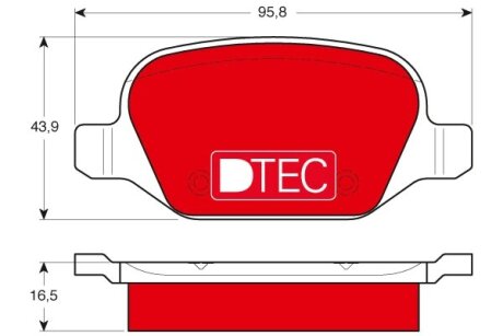 Тормозные колодки дисковые, комплект TRW GDB1396DTE