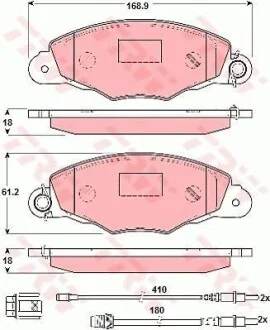 Тормозные колодки дисковые COTEC, комплект TRW GDB1410