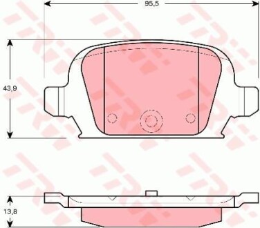 Тормозные колодки дисковые COTEC, комплект TRW GDB1412