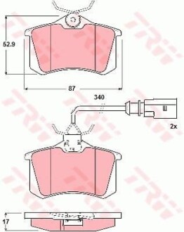 Тормозные колодки дисковые COTEC, комплект TRW GDB1417