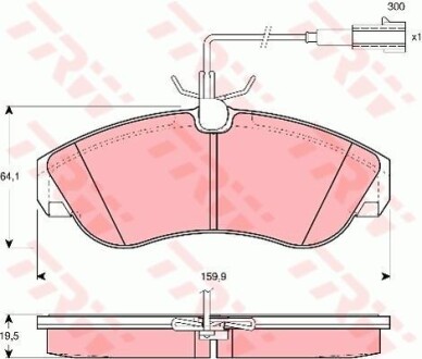 Тормозные колодки дисковые COTEC, комплект TRW GDB1426