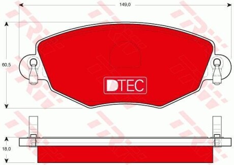 Тормозные колодки дисковые, комплект TRW GDB1434DTE