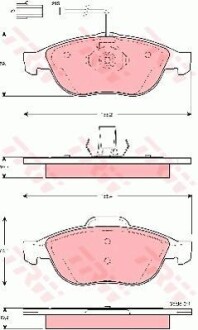 Тормозные колодки дисковые COTEC, комплект TRW GDB1441