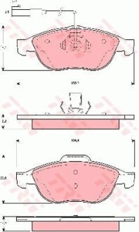 Тормозные колодки дисковые COTEC, комплект TRW GDB1444