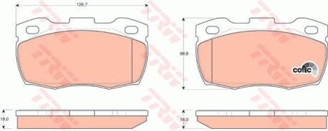 Тормозные колодки дисковые COTEC, комплект TRW GDB1452