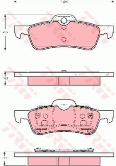 Тормозные колодки дисковые COTEC, комплект TRW GDB1477