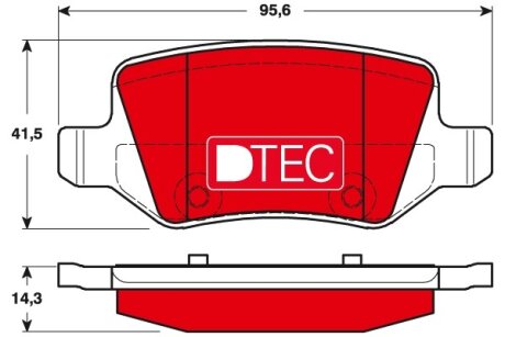 Тормозные колодки дисковые, комплект TRW GDB1481DTE