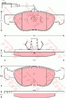 Тормозные колодки дисковые COTEC, комплект TRW GDB1486