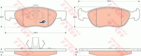 Тормозные колодки дисковые COTEC, комплект TRW GDB1487