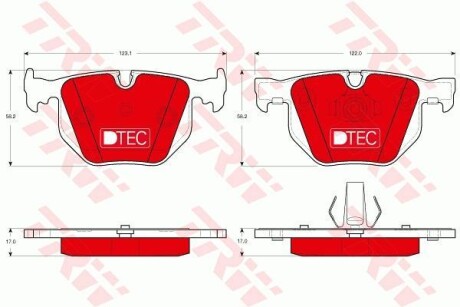 Тормозные колодки дисковые, комплект TRW GDB1499DTE