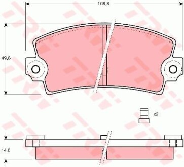 Тормозные колодки дисковые COTEC, комплект TRW GDB149