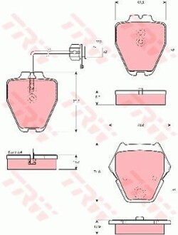 Тормозные колодки дисковые COTEC, комплект TRW GDB1505