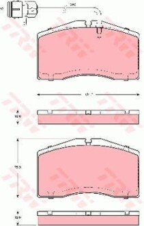 Тормозные колодки дисковые COTEC, комплект TRW GDB1506