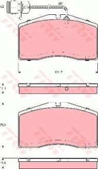 Тормозные колодки дисковые COTEC, комплект TRW GDB1523