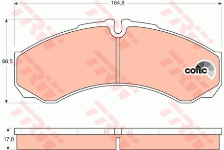 Тормозные колодки дисковые COTEC, комплект TRW GDB1534