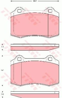 Тормозные колодки дисковые COTEC, комплект TRW GDB1537