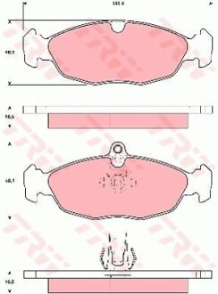 Тормозные колодки дисковые COTEC, комплект TRW GDB1569