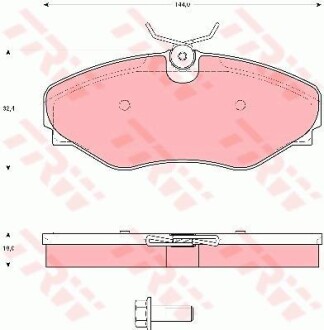 Тормозные колодки дисковые COTEC, комплект TRW GDB1574