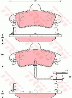 Тормозные колодки дисковые COTEC, комплект TRW GDB1581