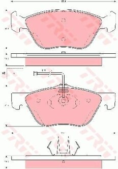 Тормозные колодки дисковые COTEC, комплект TRW GDB1602