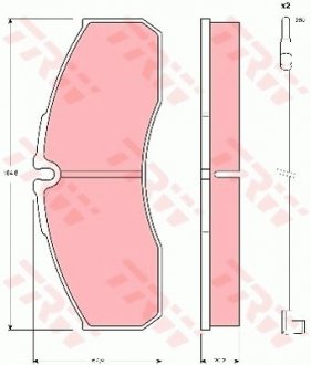 Гальмівні колодки, дискові. TRW GDB1610