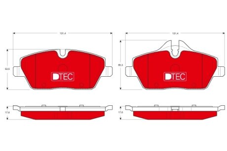 Тормозные колодки дисковые, комплект TRW GDB1611DTE