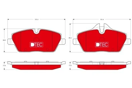 Тормозные колодки дисковые, комплект TRW GDB1611DTE