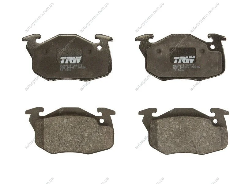 Тормозные колодки дисковые COTEC, комплект TRW GDB1615 (фото 1)