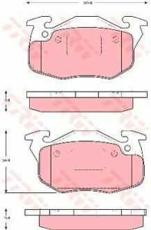 Тормозные колодки дисковые COTEC, комплект TRW GDB1615