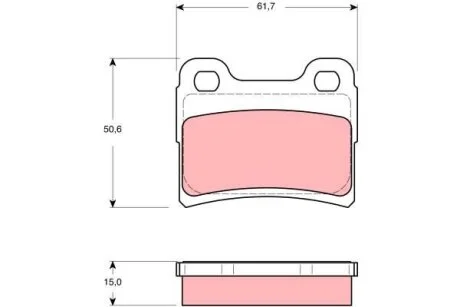 Тормозные колодки дисковые COTEC, комплект TRW GDB1639