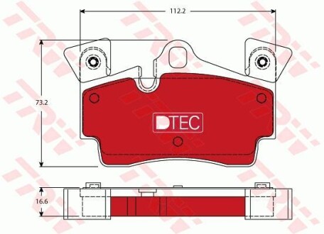 Тормозные колодки дисковые, комплект TRW GDB1652DTE