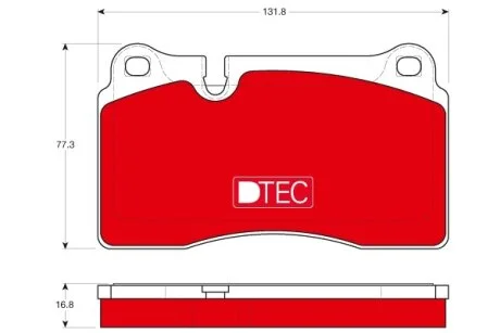 Тормозные колодки дисковые, комплект TRW GDB1670DTE