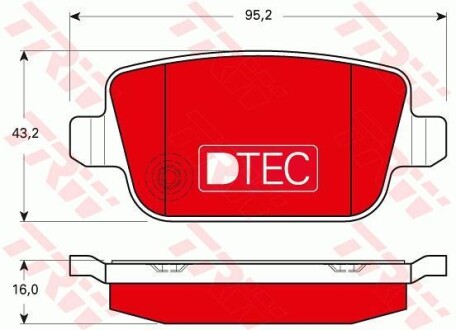 Тормозные колодки дисковые, комплект TRW GDB1732DTE