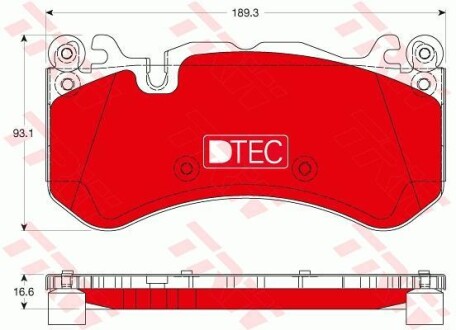 Тормозные колодки дисковые, комплект TRW GDB1734DTE