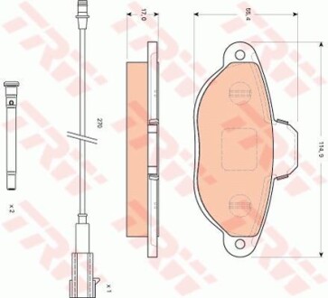 Тормозные колодки дисковые COTEC, комплект TRW GDB1745