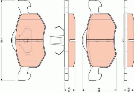 Тормозные колодки дисковые COTEC, комплект TRW GDB1753