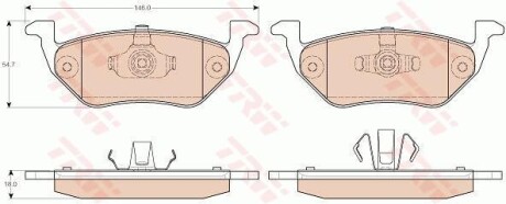 Тормозные колодки дисковые COTEC, комплект TRW GDB1754