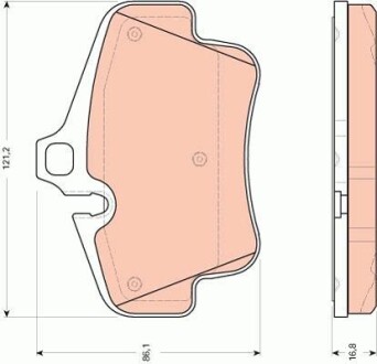 Тормозные колодки дисковые COTEC, комплект TRW GDB1758