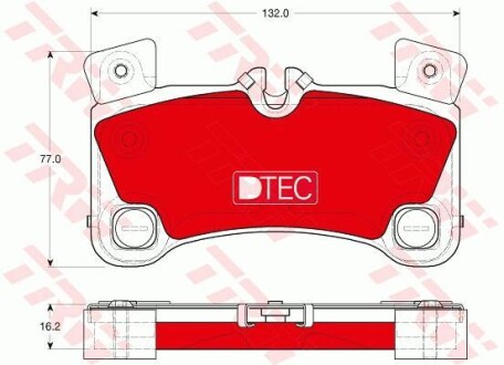 Тормозные колодки дисковые, комплект TRW GDB1775DTE