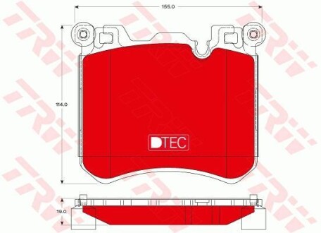 Тормозные колодки дисковые, комплект TRW GDB1826DTE