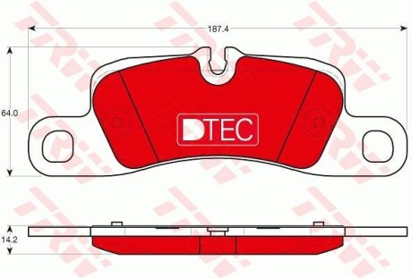 Тормозные колодки дисковые, комплект TRW GDB1839DTE