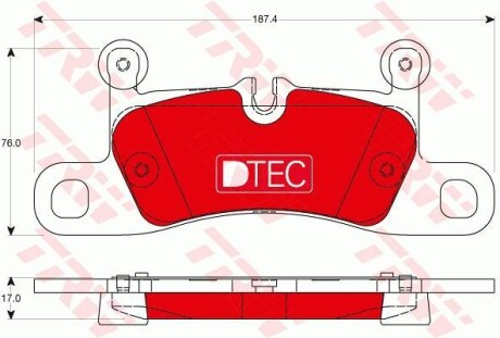 Тормозные колодки дисковые, комплект TRW GDB1875DTE