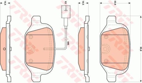 Тормозные колодки дисковые COTEC, комплект TRW GDB1894