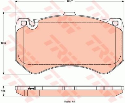 Тормозные колодки дисковые COTEC, комплект TRW GDB1907