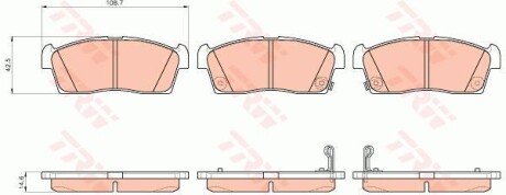 Тормозные колодки дисковые COTEC, комплект TRW GDB1940