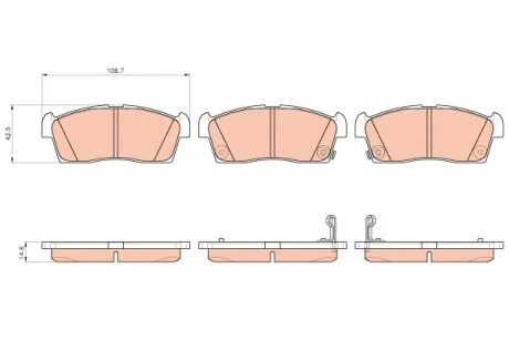 Тормозные колодки дисковые COTEC, комплект TRW GDB1940