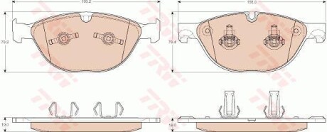 Тормозные колодки дисковые COTEC, комплект TRW GDB1963