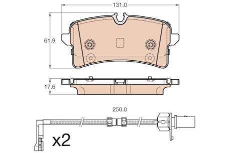 Тормозные колодки дисковые COTEC, комплект TRW GDB1975