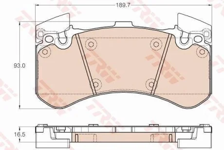 Тормозные колодки дисковые COTEC, комплект TRW GDB1976