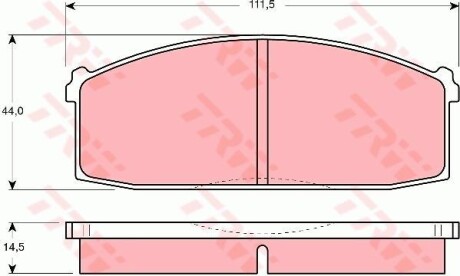 Тормозные колодки дисковые COTEC, комплект TRW GDB197